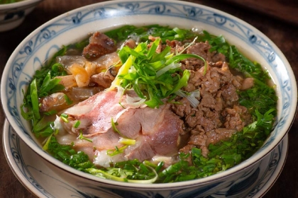 独特的爆炒牛肉河粉